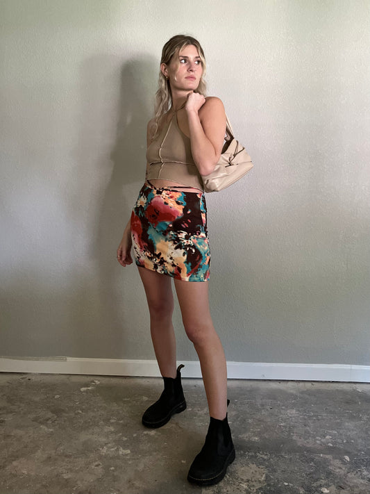 Marbled Strap Skirt